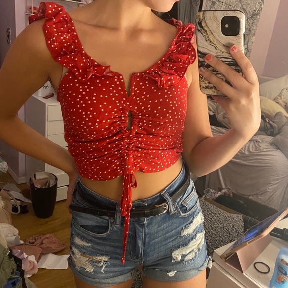 Charlotte Russe Tops - Polka dot top